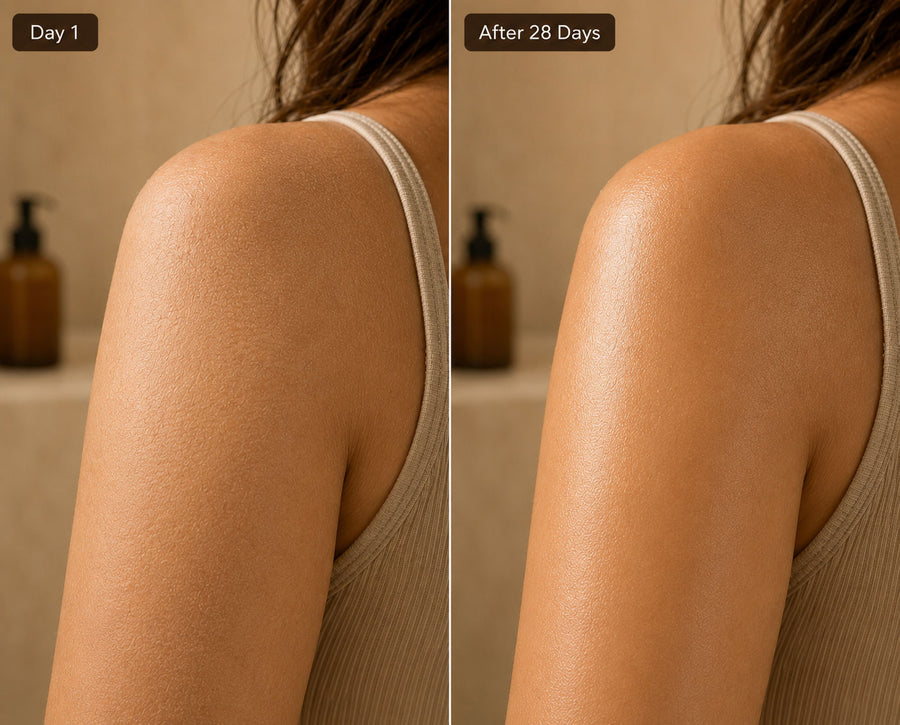 Before and after using Dry Oil - Organic Argan Oil