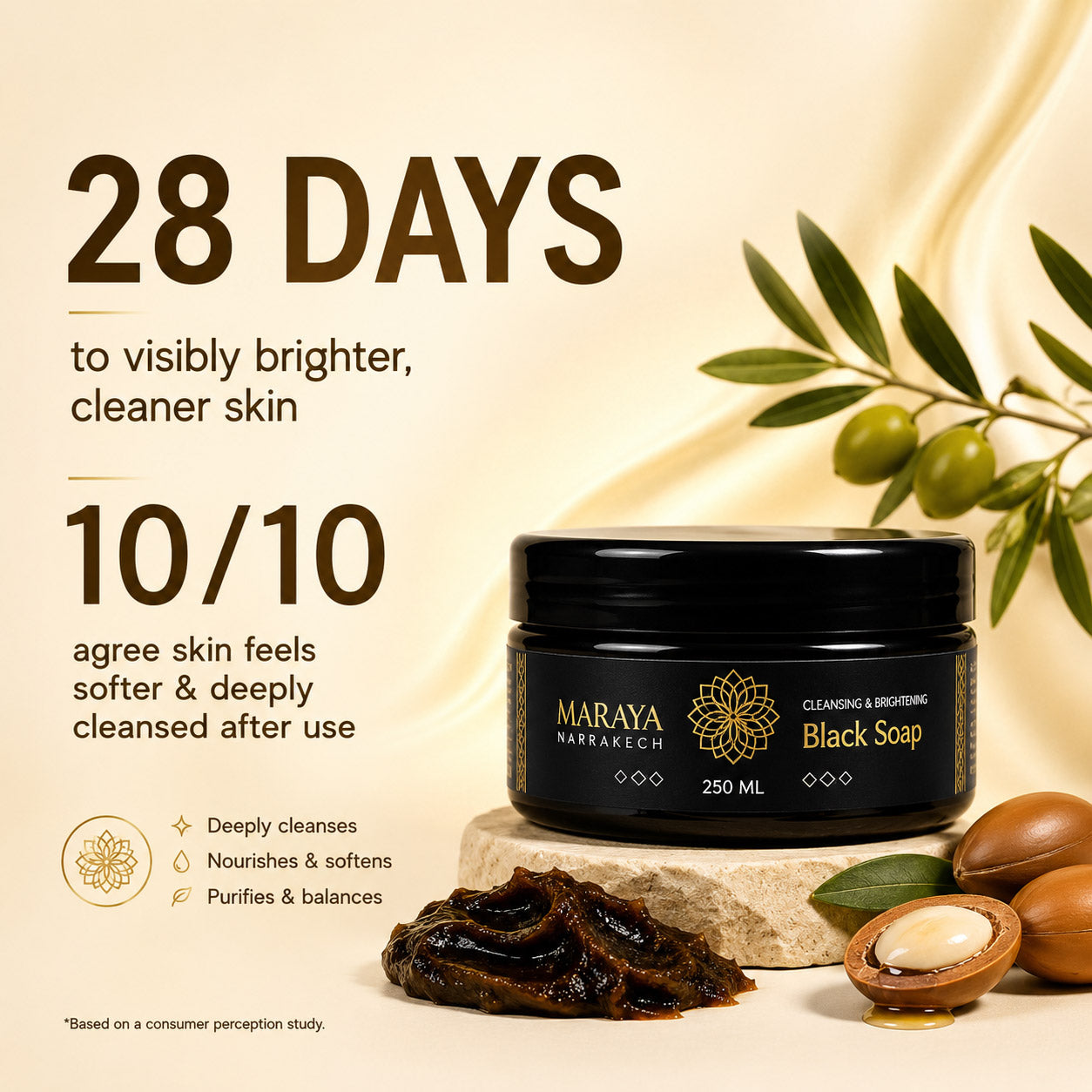 Maraya Black Soap 250 ml jar