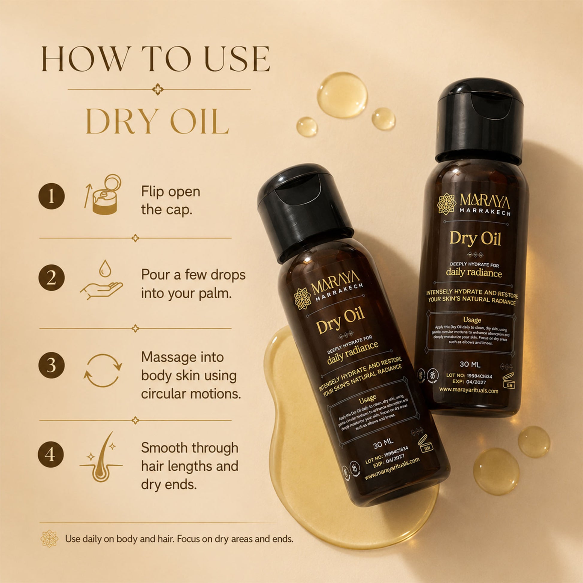 Maraya Dry Oil 30 ml bottle