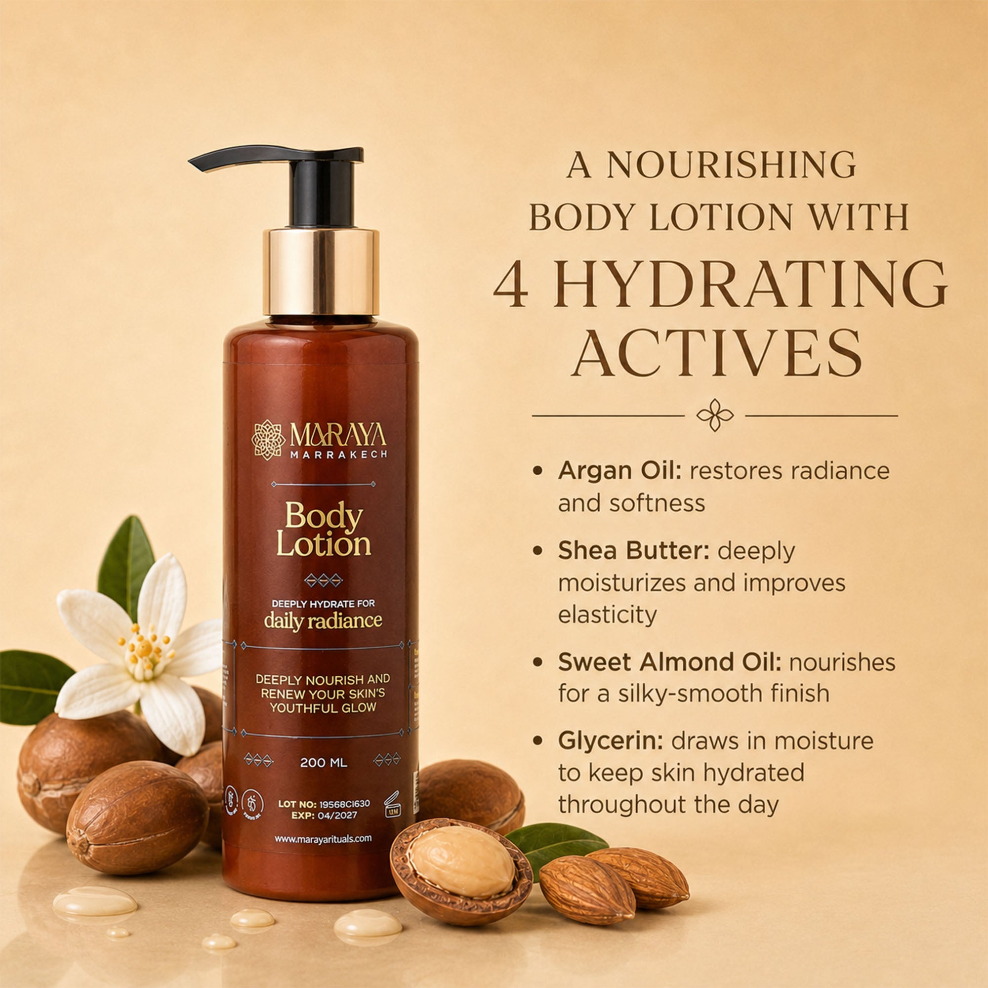 Maraya body lotion 200 ml jar