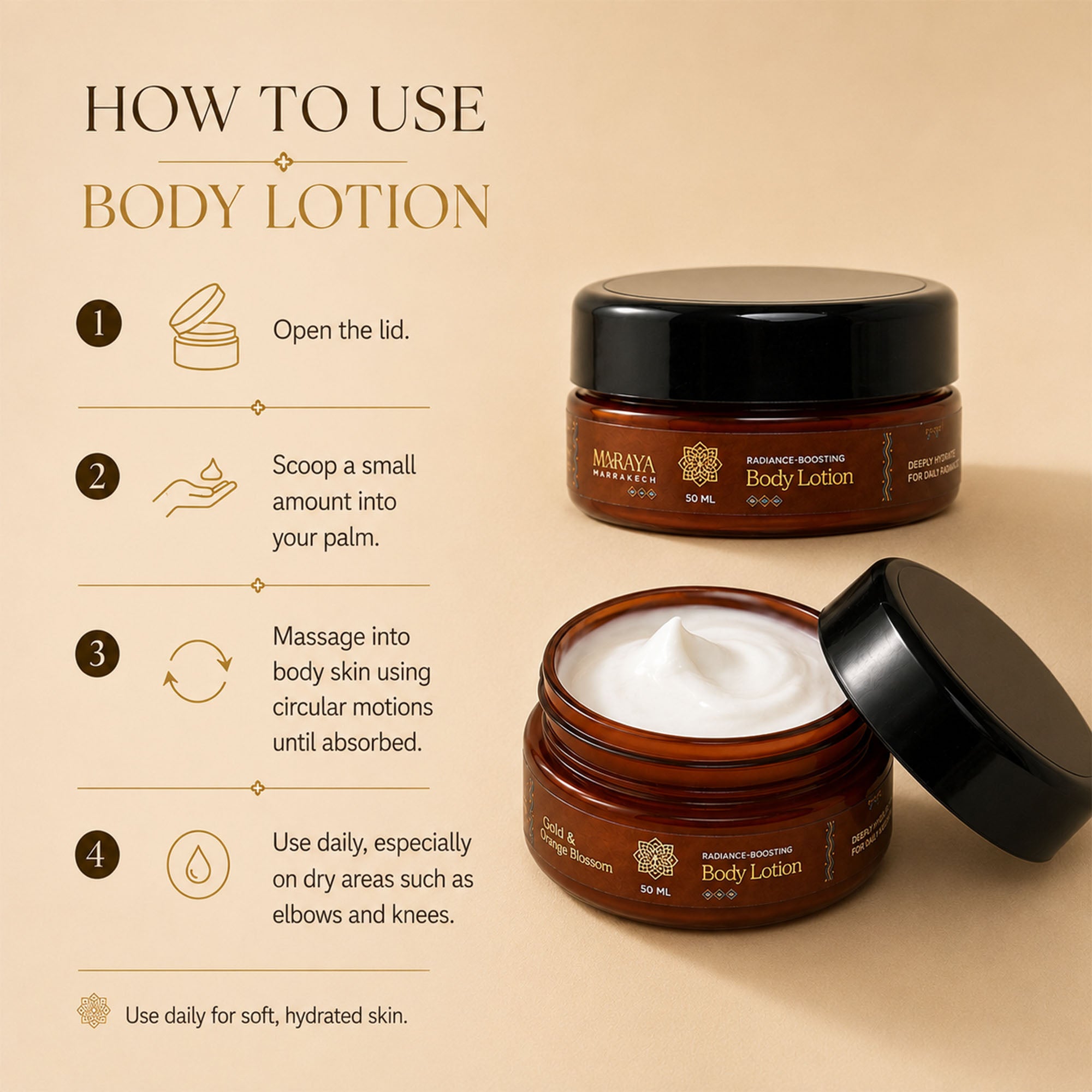 Maraya body lotion 50 ml jar