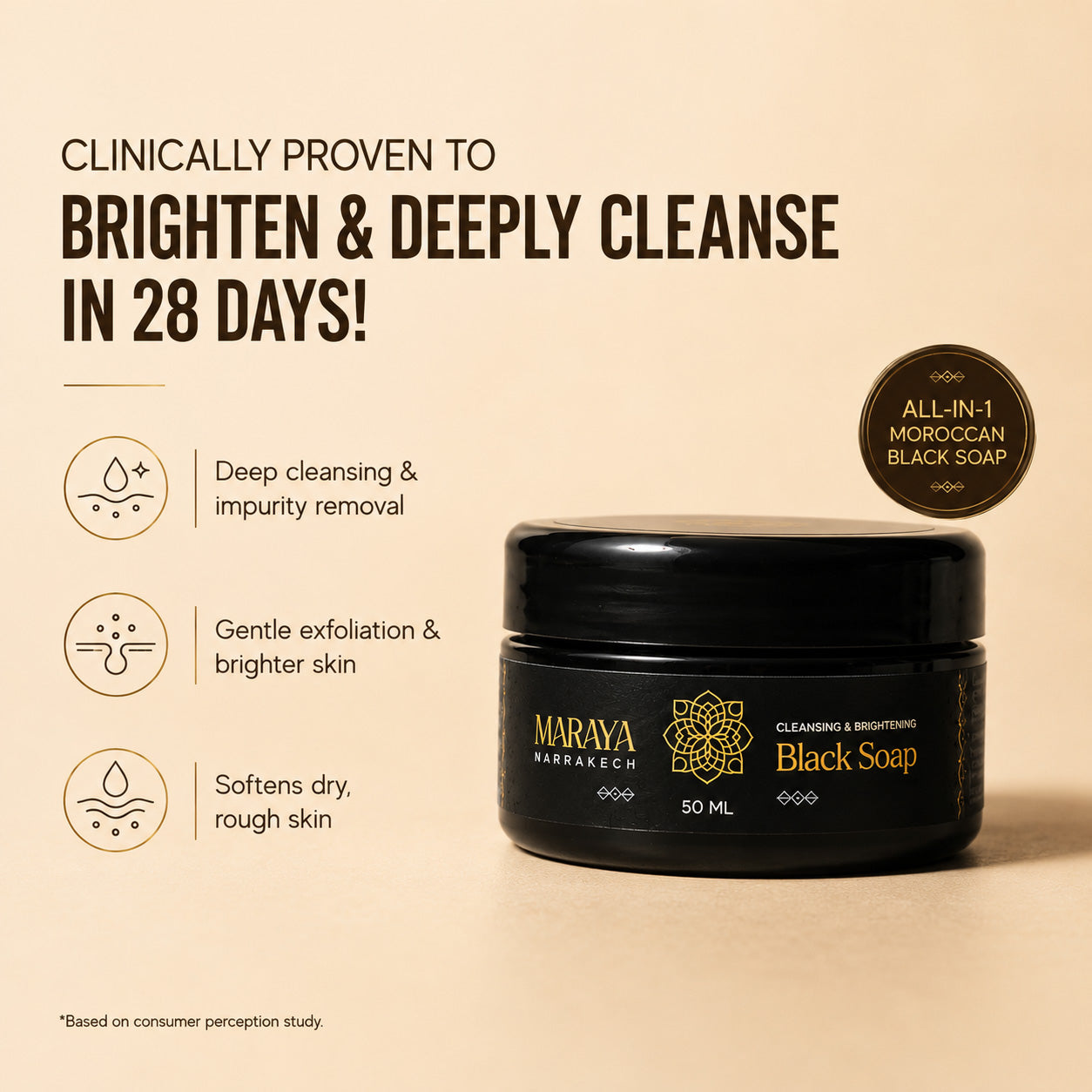 Maraya Black Soap 50 ml jar
