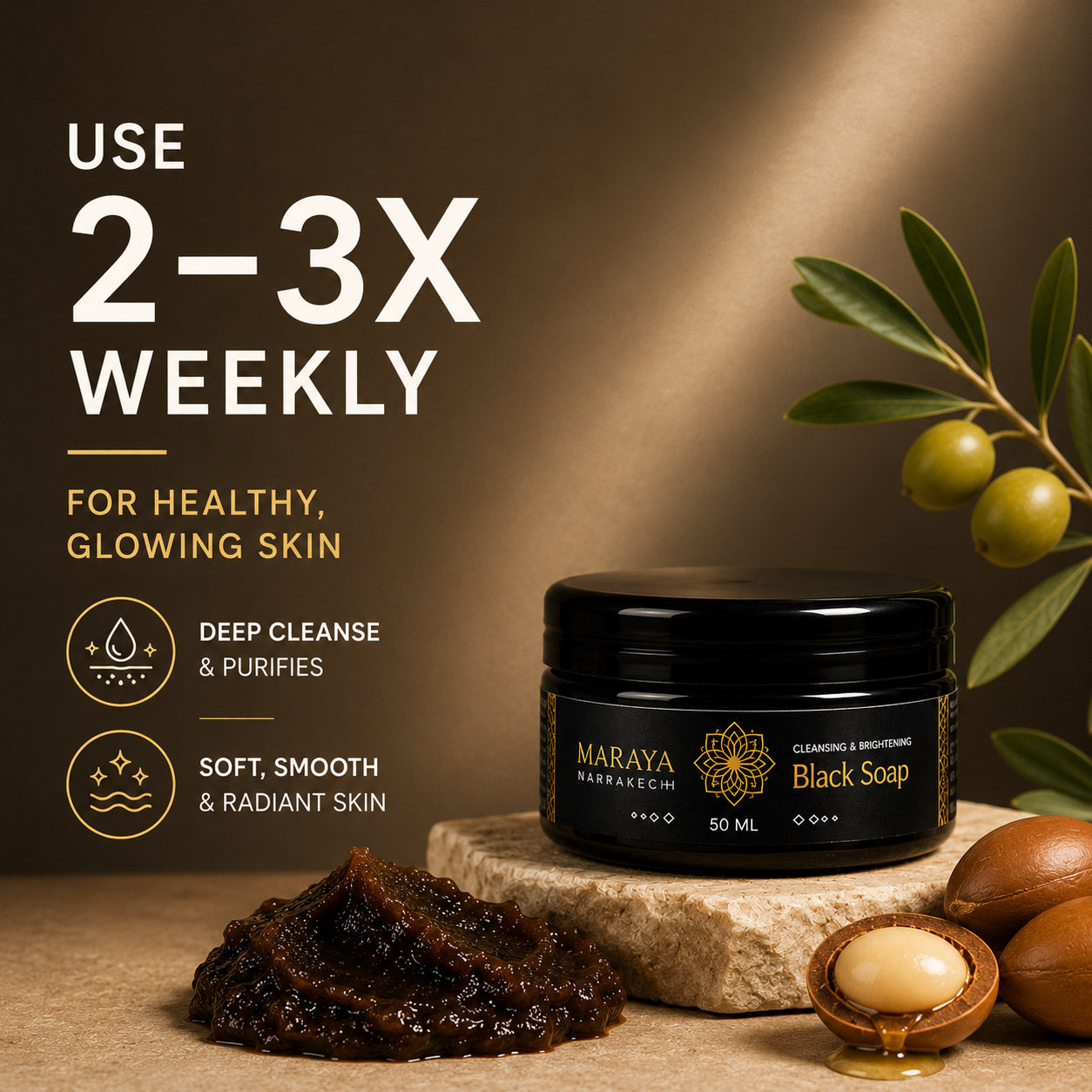 Maraya Black Soap 50 ml jar