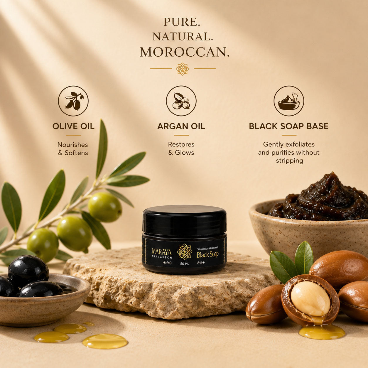 Maraya Black Soap 50 ml jar