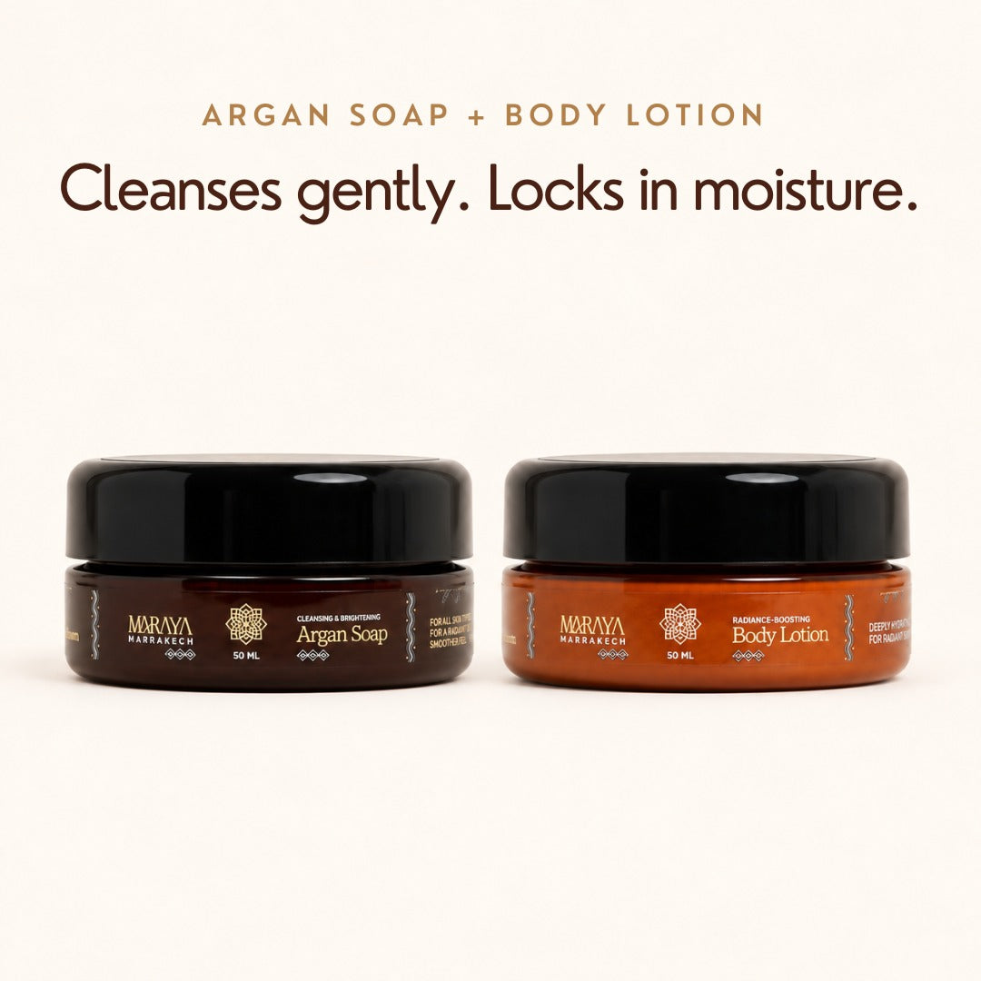 Maraya Mini Duo cleanses gently and locks in moisture